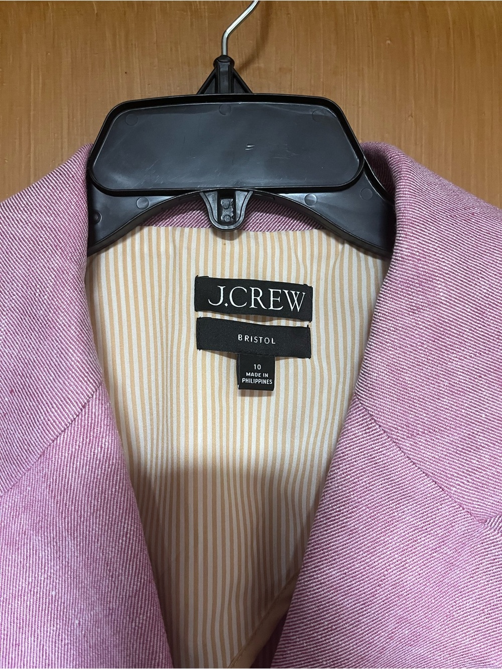 JCrew Bristol Blazer Lilac Linen Purple Double Breasted Gold Button Jacket Sz 10 - Picture 3 of 6